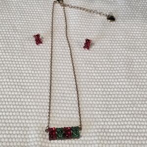 Betsey Johnson Gummy Bear Necklace and Earring Set